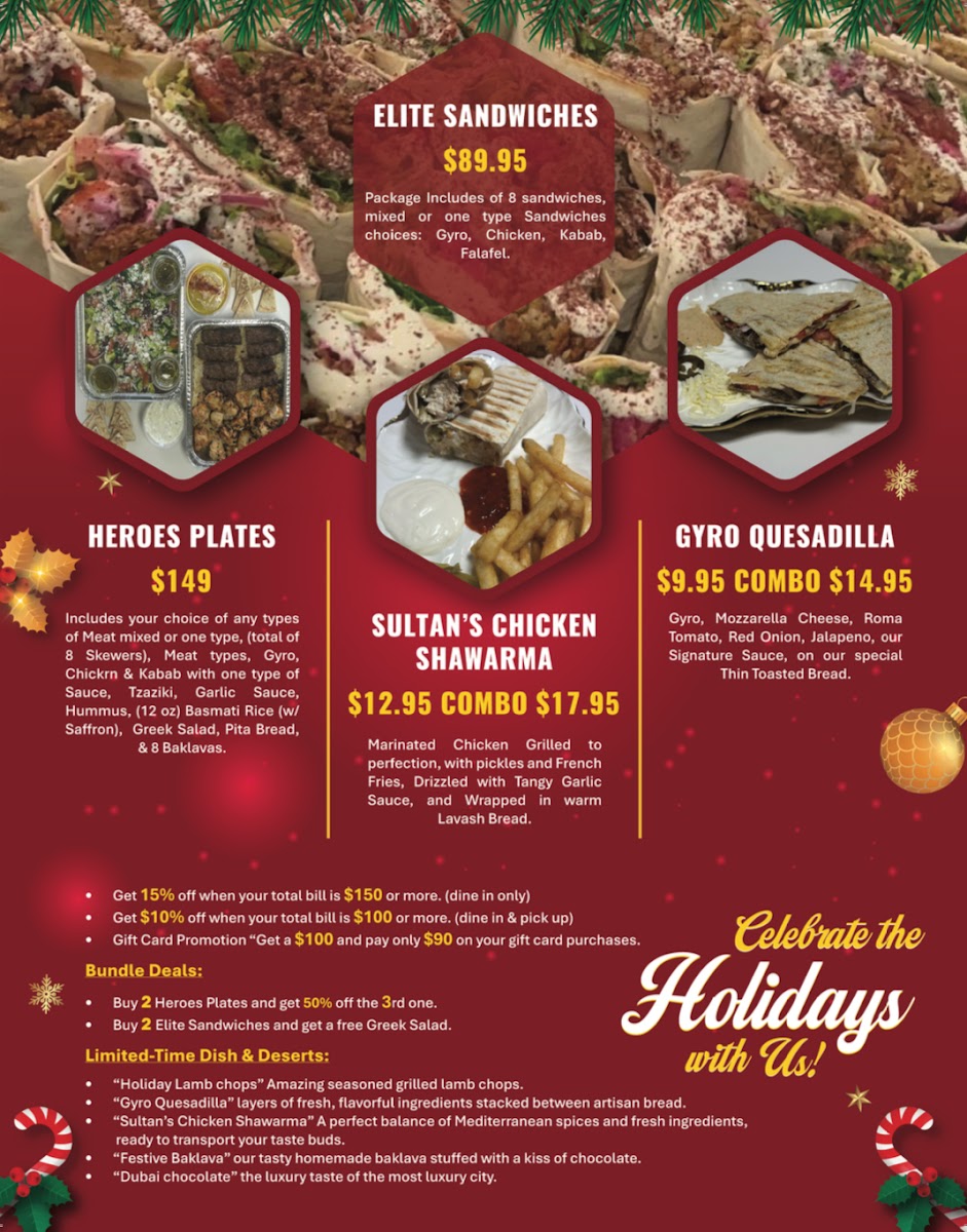 4 Heroes Grill Menu Menu Photo 1