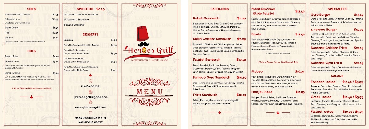 4 Heroes Grill MenuMenu Photo 6