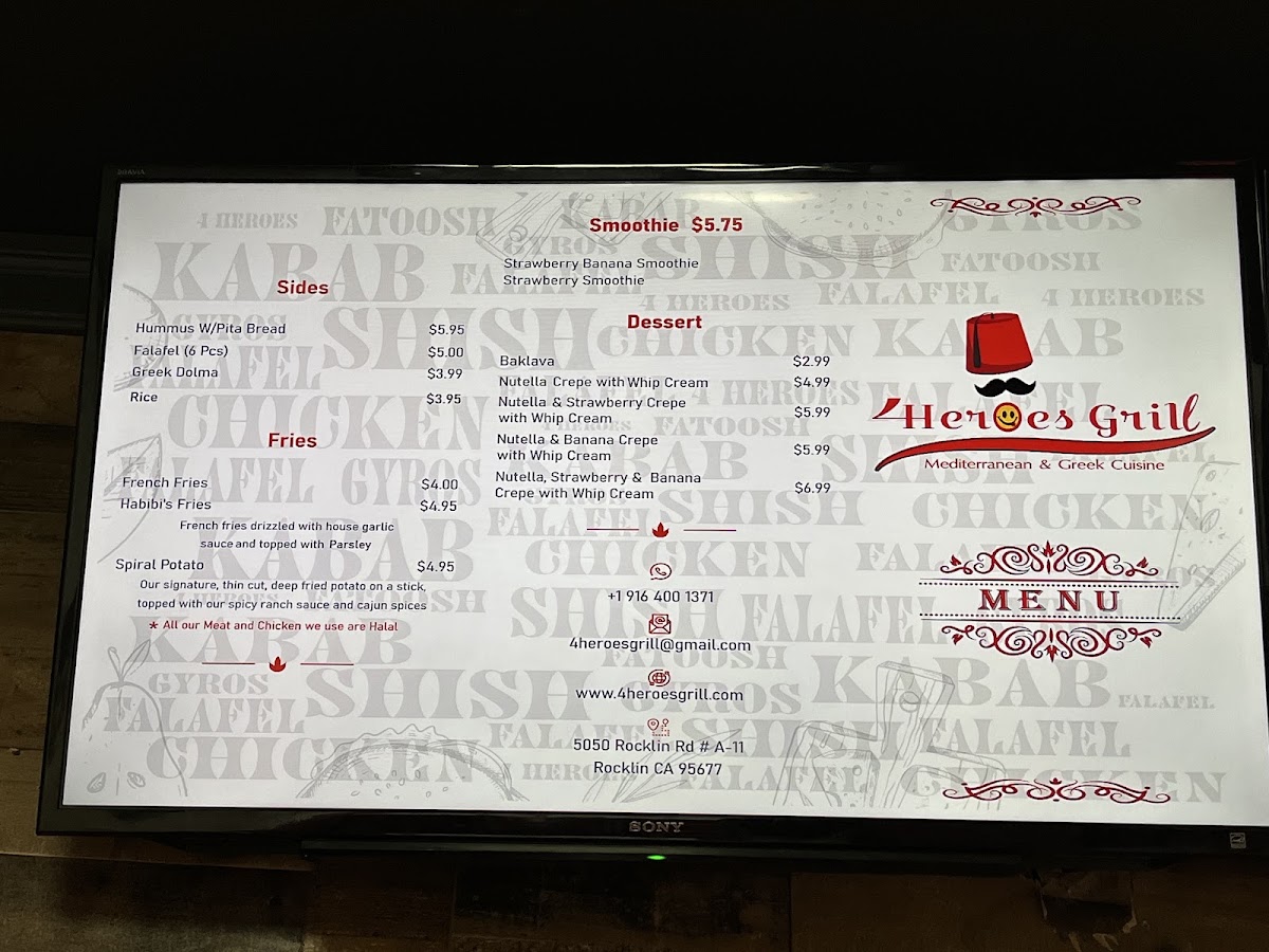 4 Heroes Grill MenuMenu Photo 7