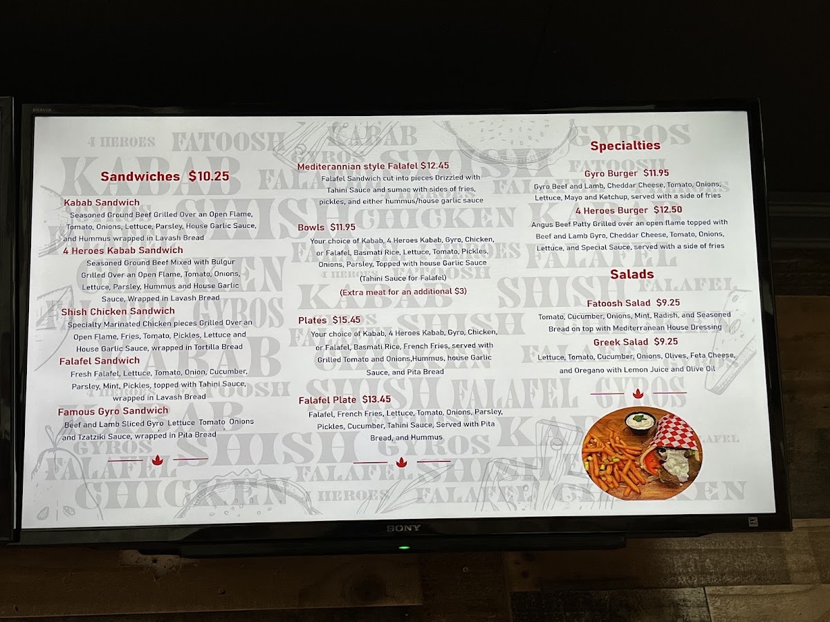4 Heroes Grill MenuMenu Photo 8