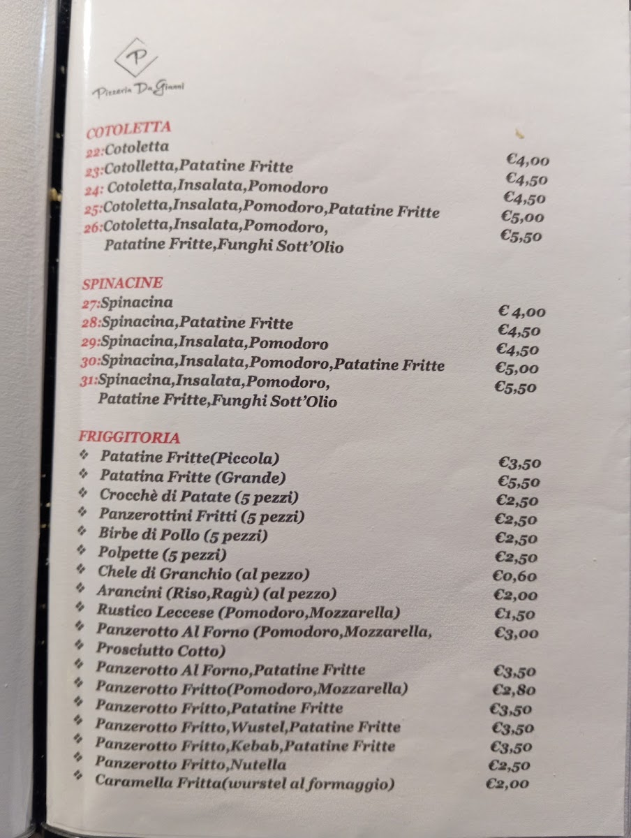 Bar Tre Stelle Menu Menu Photo 2