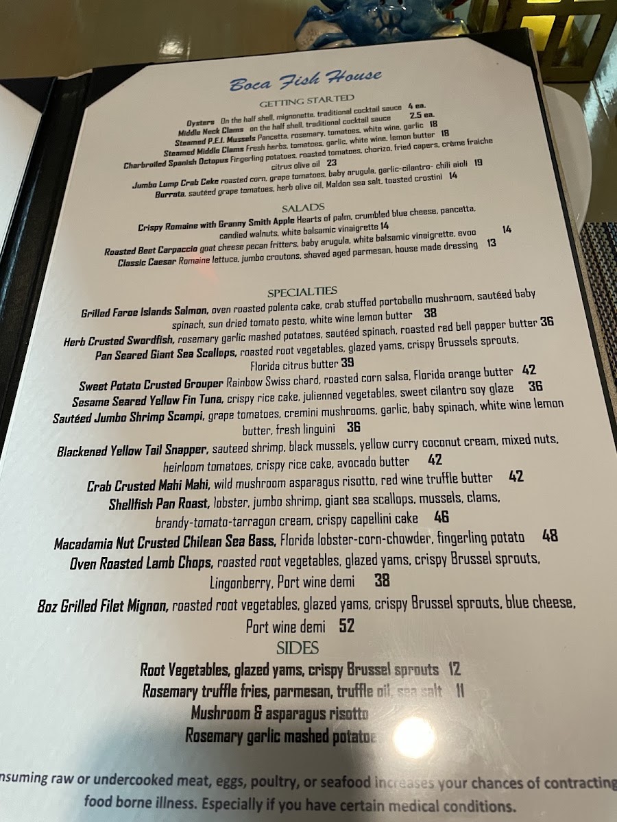 Boca Fish House Menu Photo 4