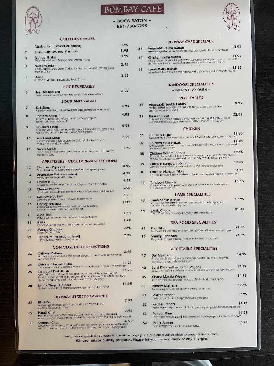 Bombay Cafe MenuMenu Photo 7
