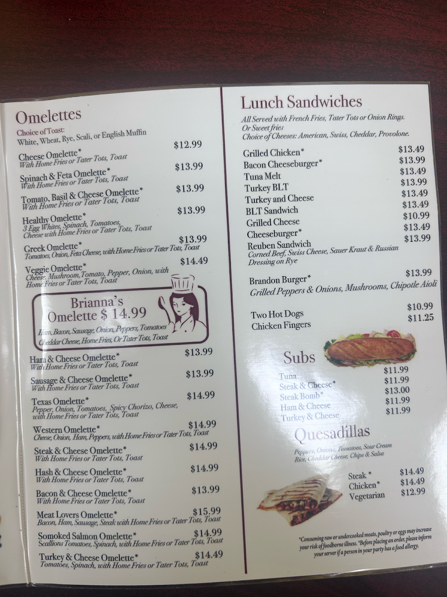 Brianna's Cafe Menu Menu Photo 3