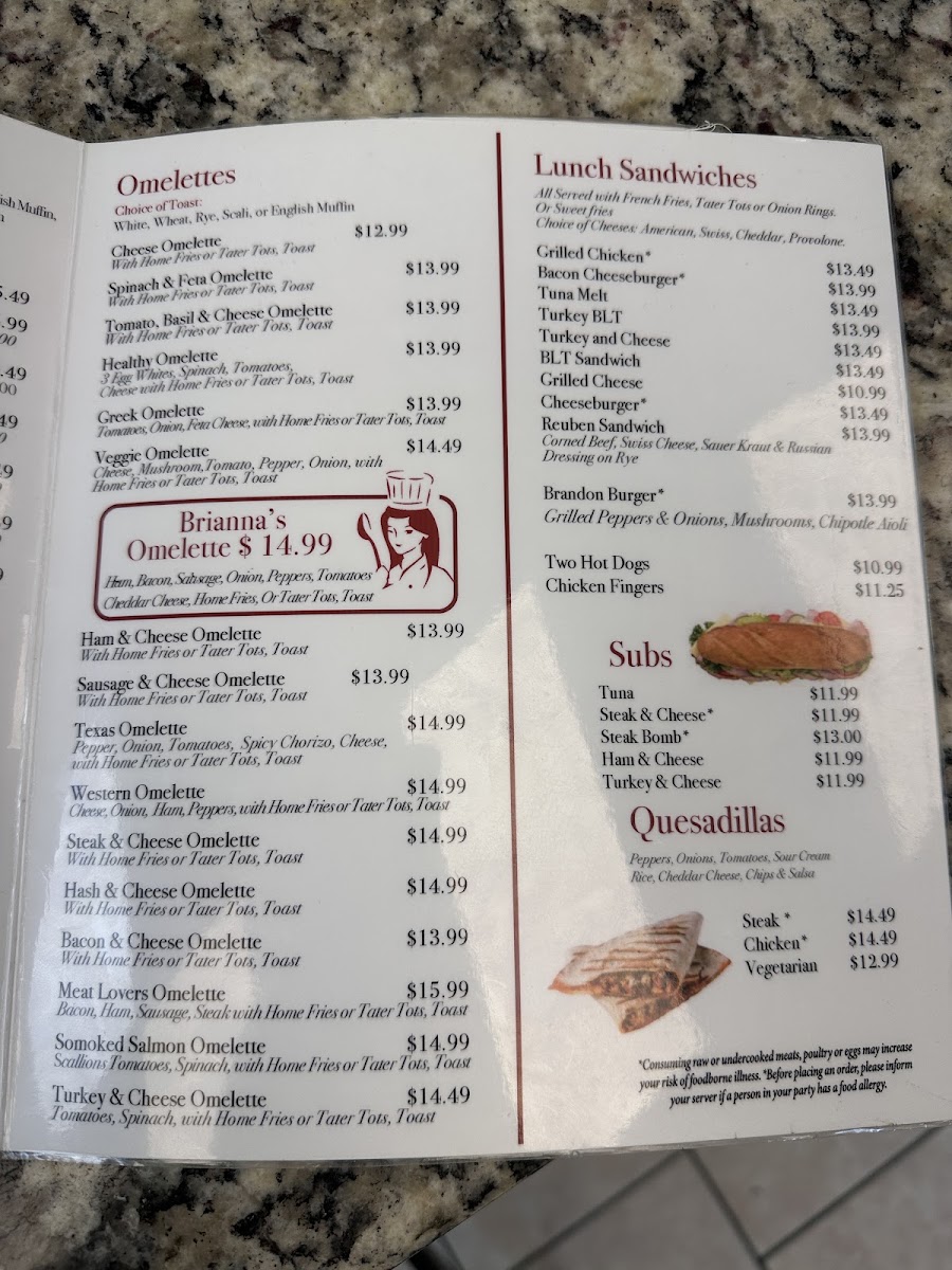 Brianna's Cafe Menu Menu Photo 4