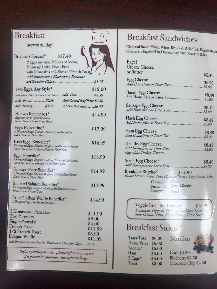 Brianna's Cafe MenuMenu Photo 6
