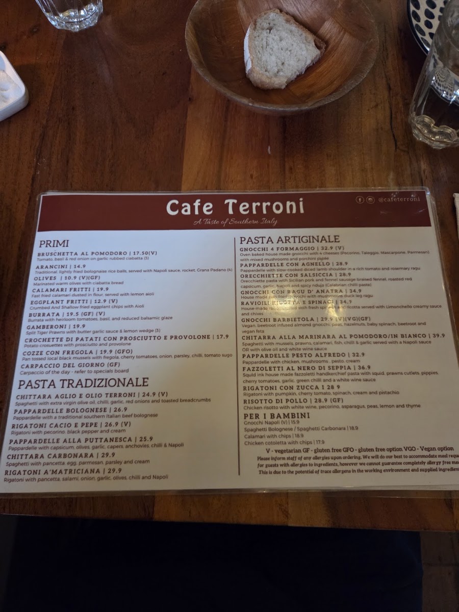 Cafe Terroni Menu Photo 3