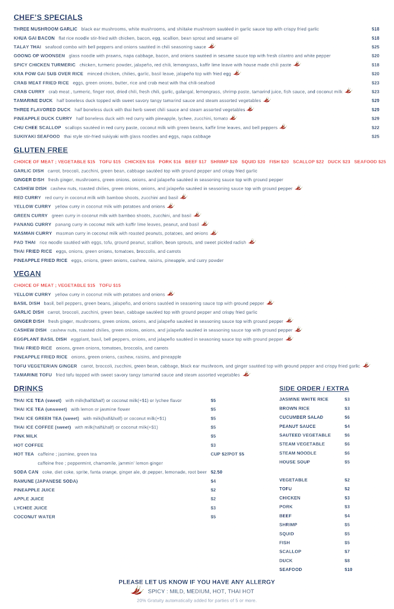 Camin Thai Cuisine Menu Photo 3