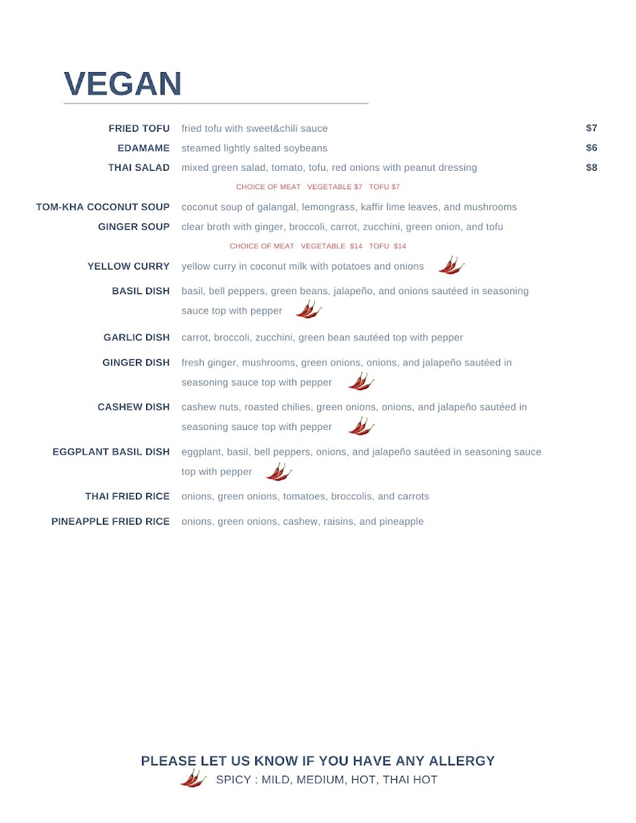 Camin Thai Cuisine MenuMenu Photo 6