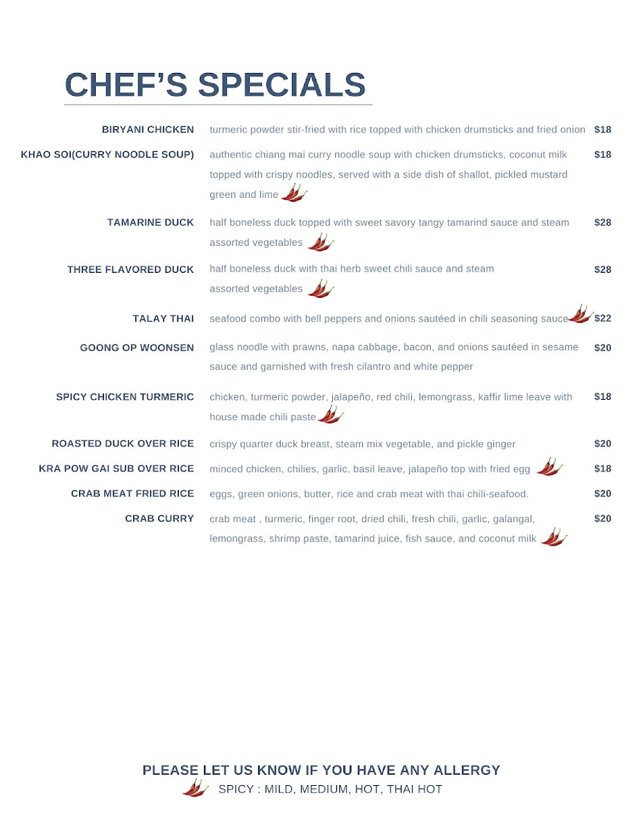 Camin Thai Cuisine MenuMenu Photo 7