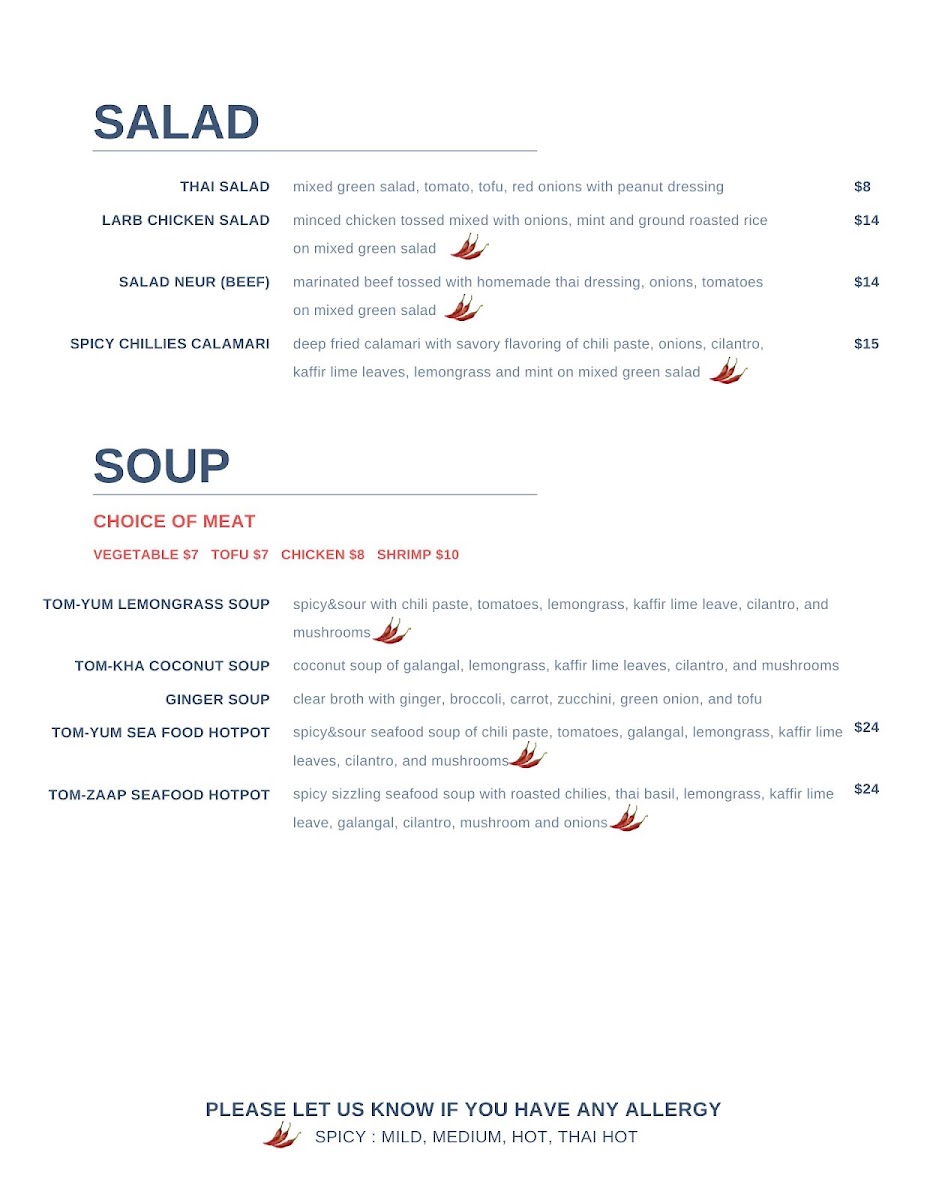 Camin Thai Cuisine MenuMenu Photo 8