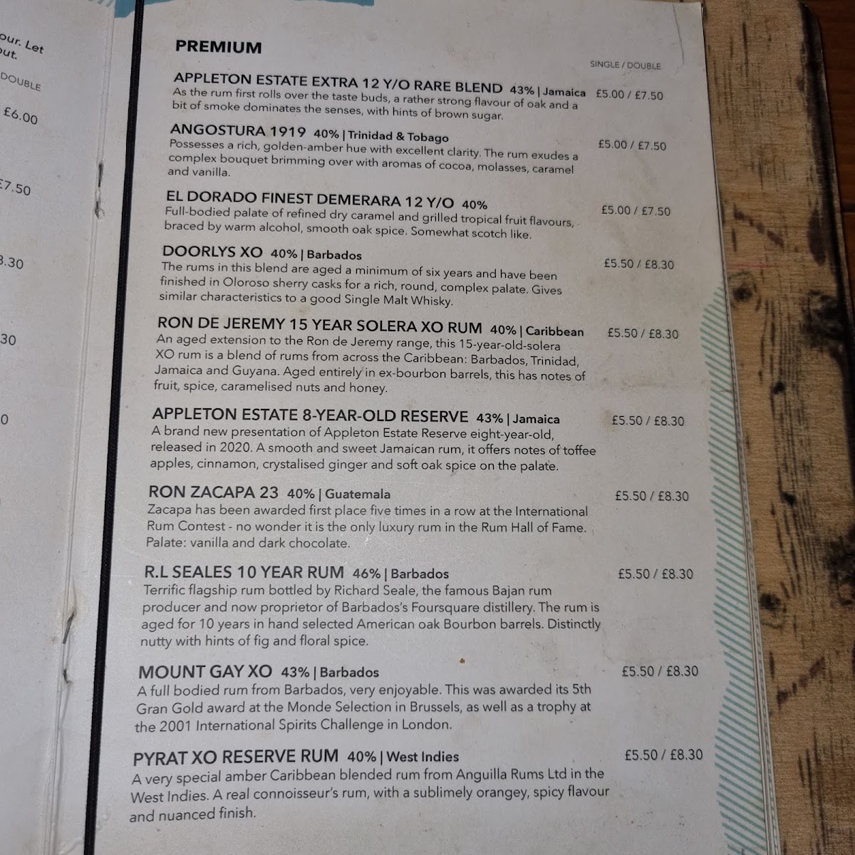 Caribbean Croft MenuMenu Photo 7