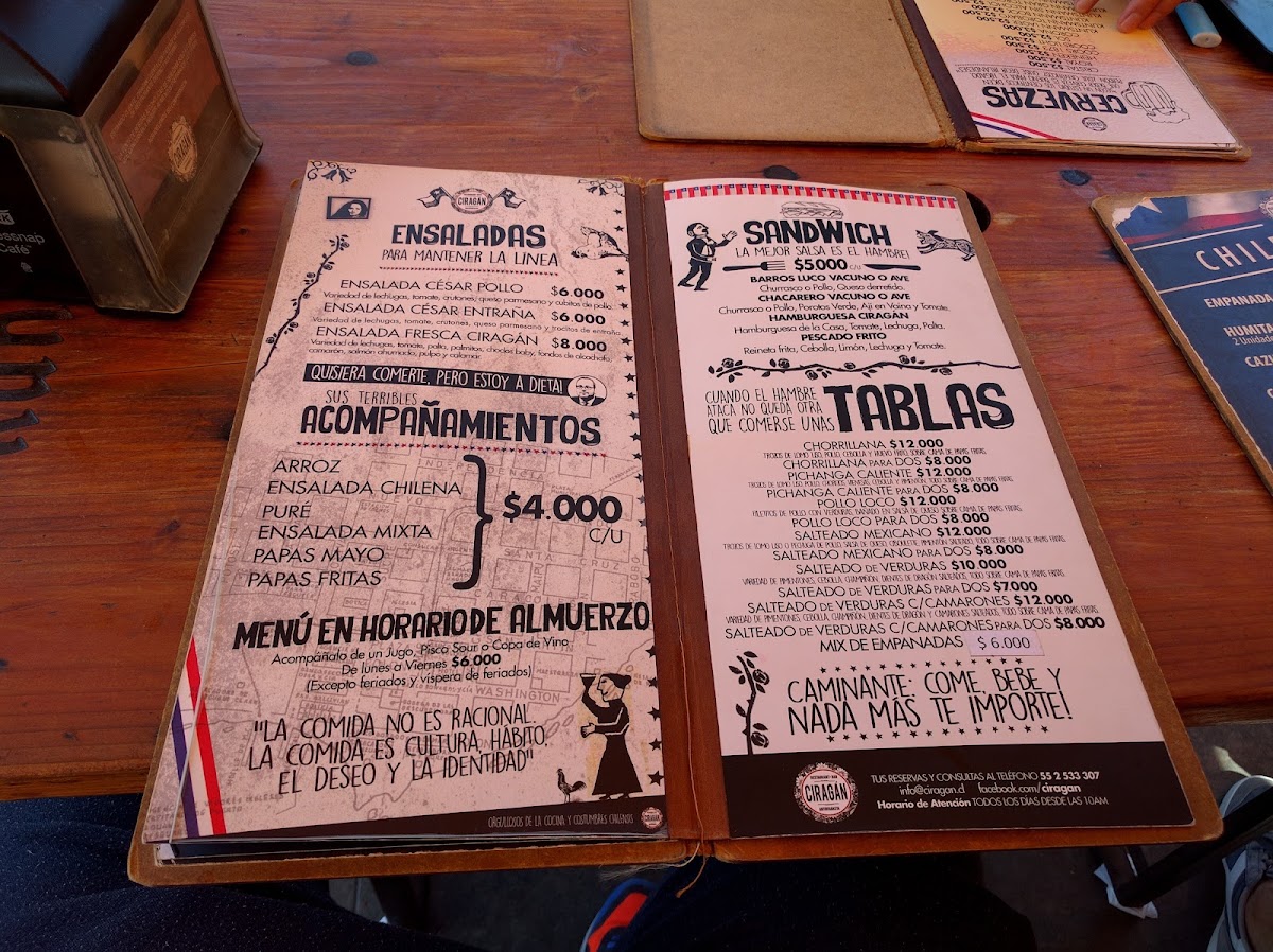 Ciragán Menu Photo 3