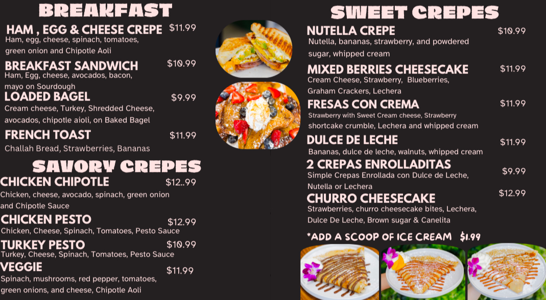 Crêpes N Sandwiches Menu Photo 2