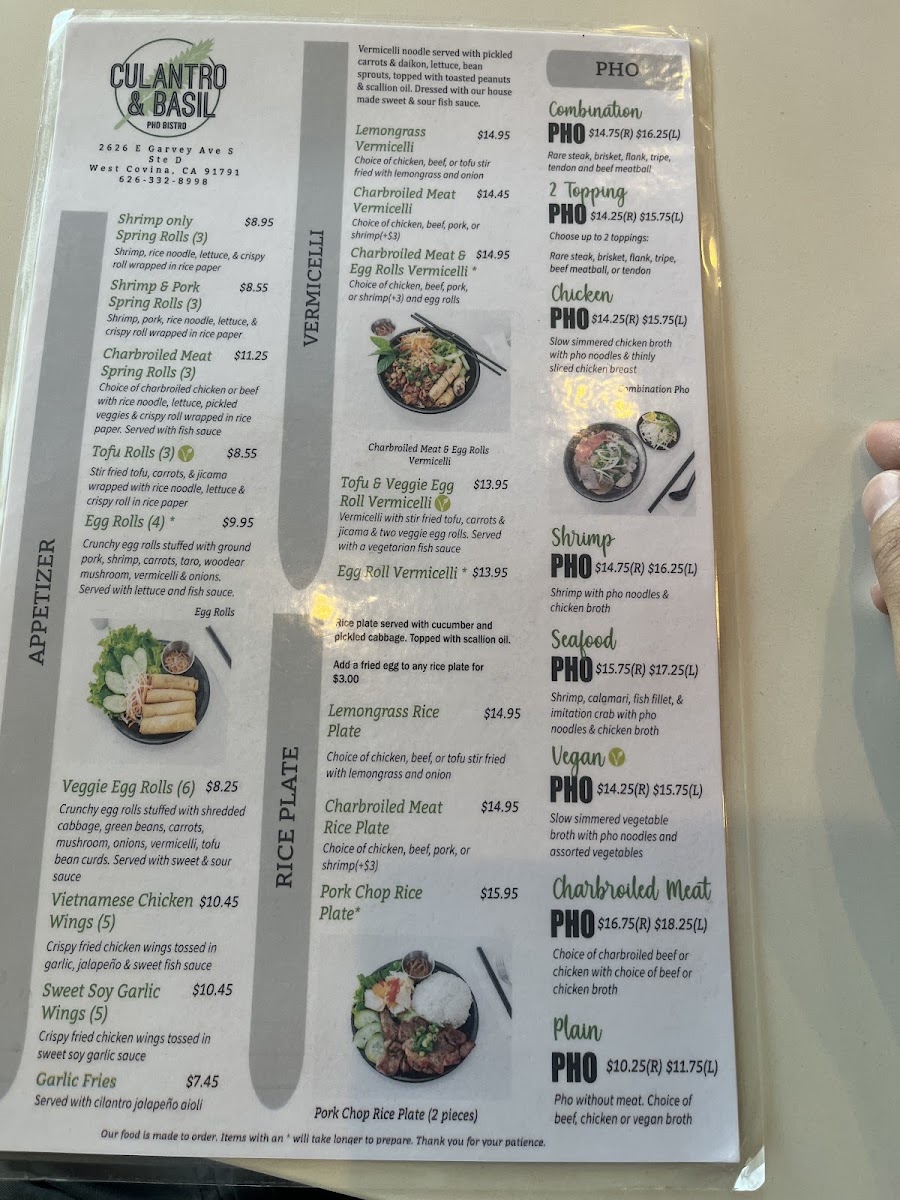 Culantro & Basil Pho Bistro Menu Photo 4