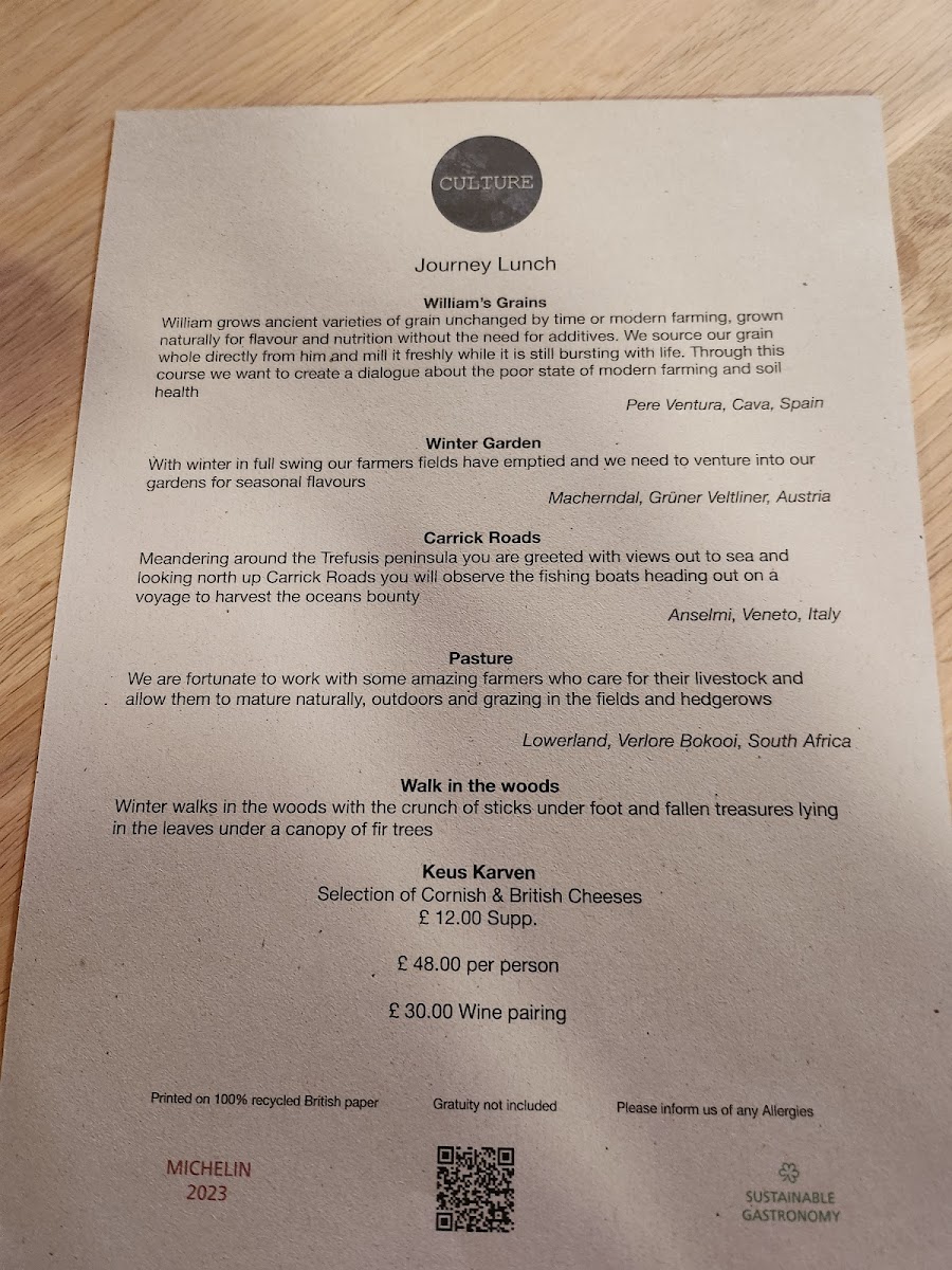 Culture Restaurant Menu Photo 3