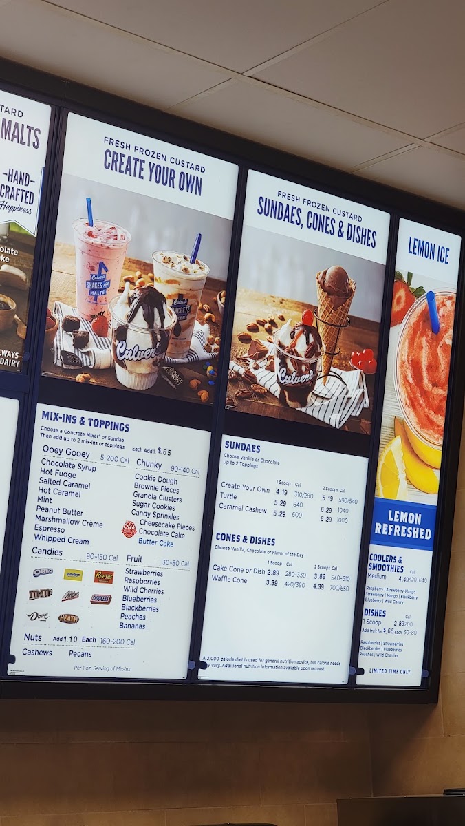Culver's MenuMenu Photo 6