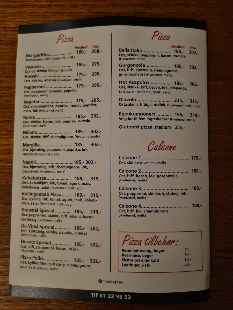 Da Vinci Restaurant Og Pizzeria Cengiz Murat Menu Menu Photo 1