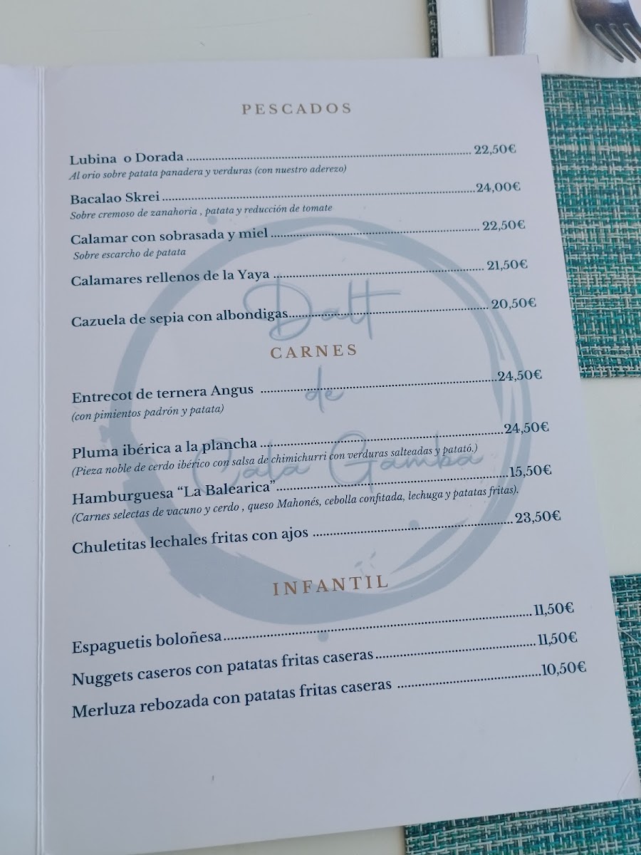 Dalt De Cala Gamba Menu Photo 2
