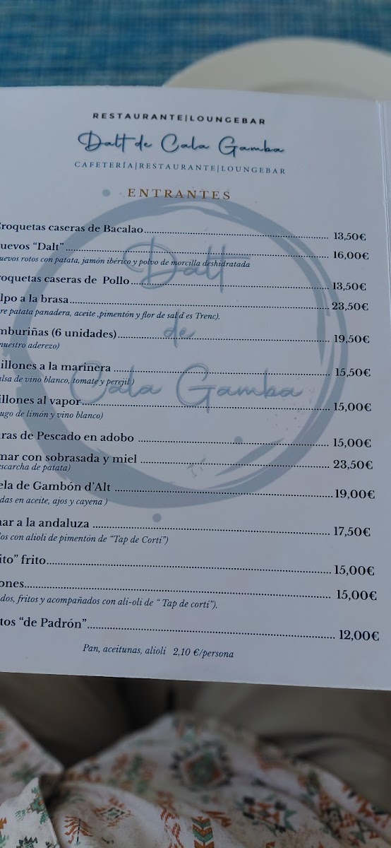 Dalt De Cala Gamba MenuMenu Photo 9
