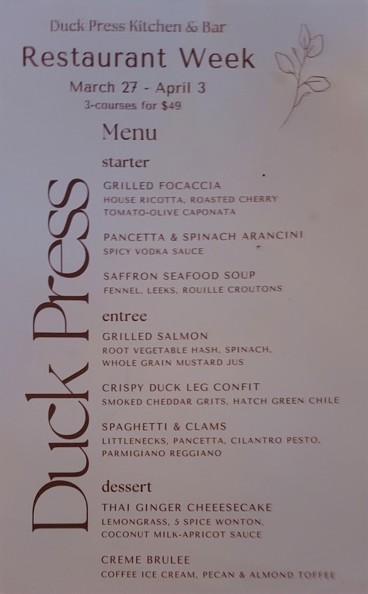 Duck Press Menu Photo 1