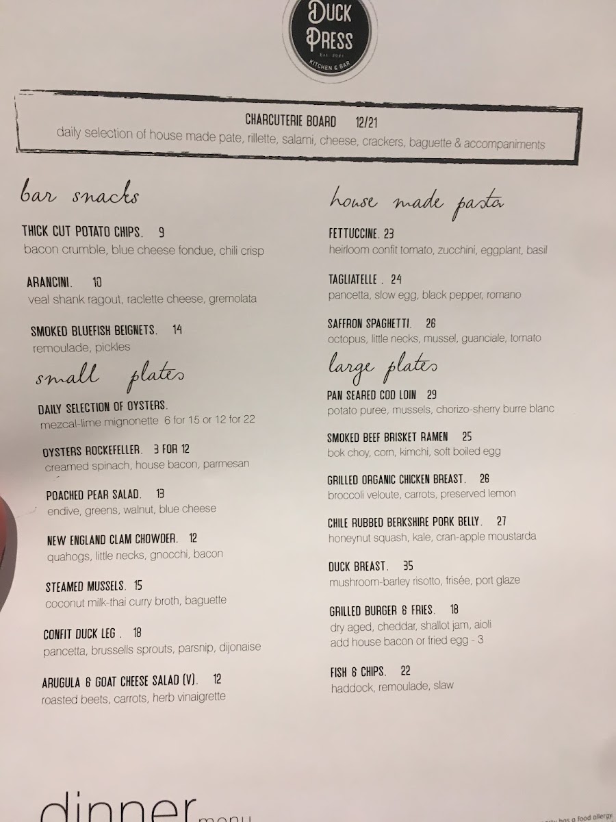 Duck Press Menu Photo 4