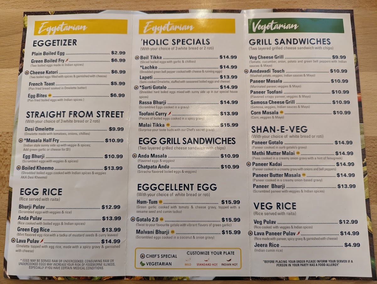 Eggholic - Indian Veg & Egg Street Food Menu Photo 3