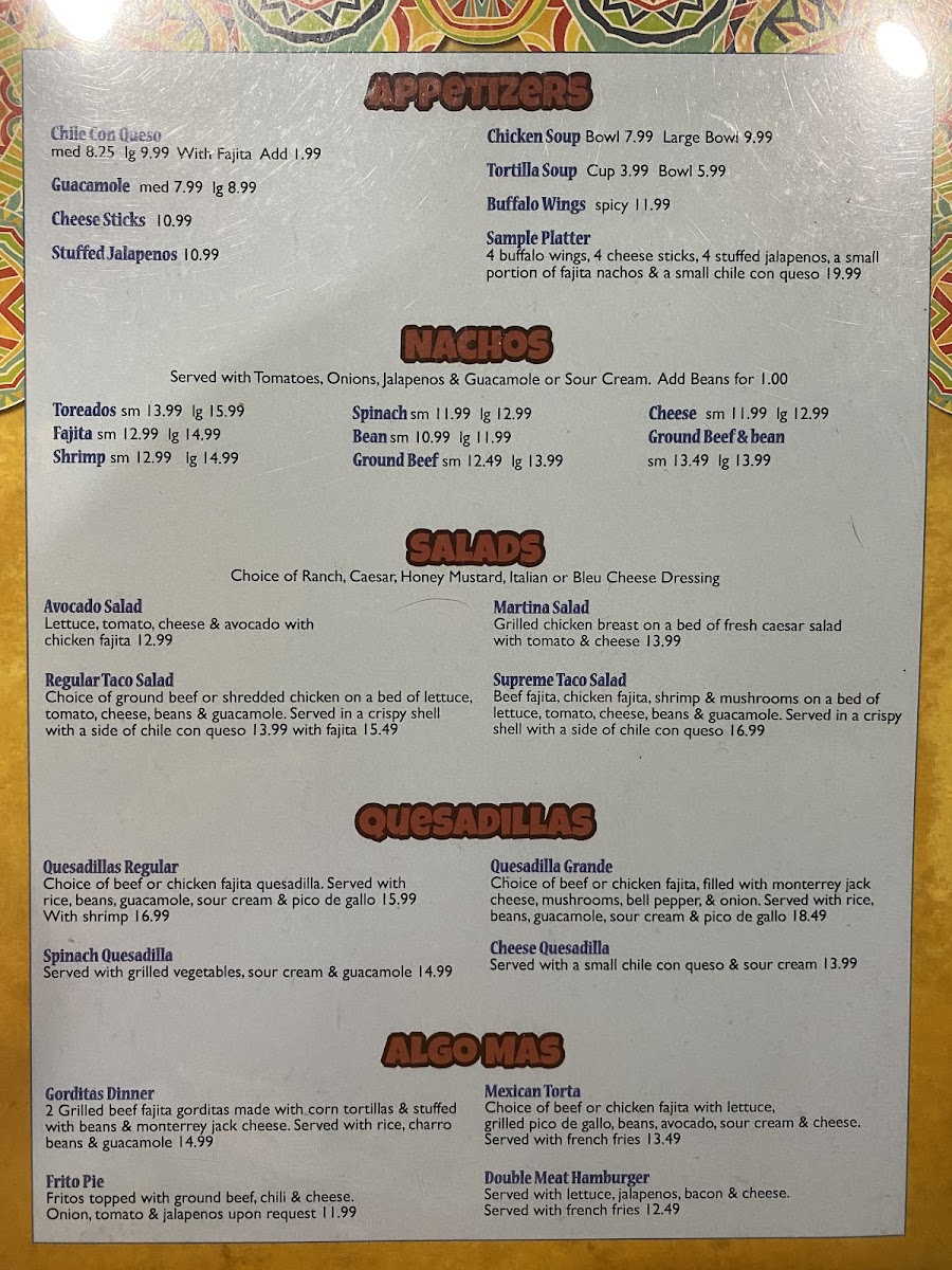 El Potrillo Tex Mex Food Menu Photo 1