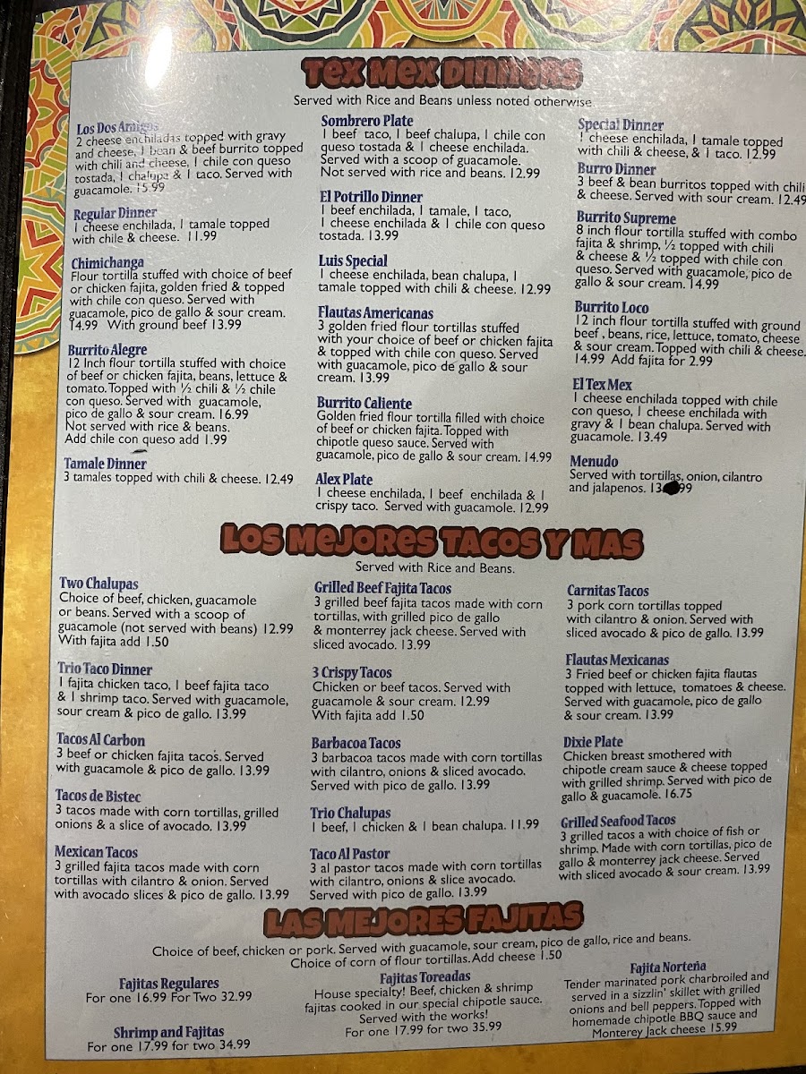 El Potrillo Tex Mex Food Menu Photo 3