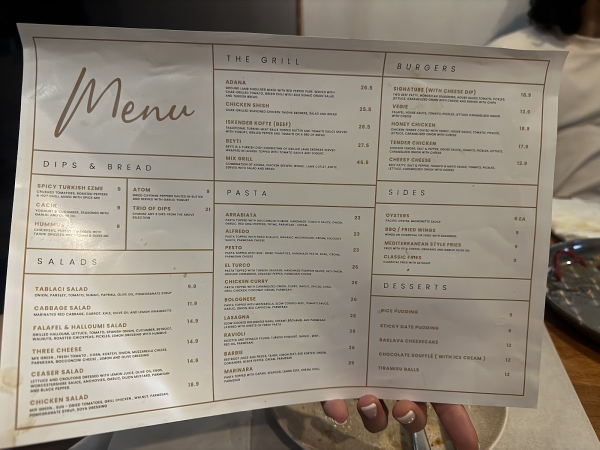 El Turco Menu Menu Photo 2