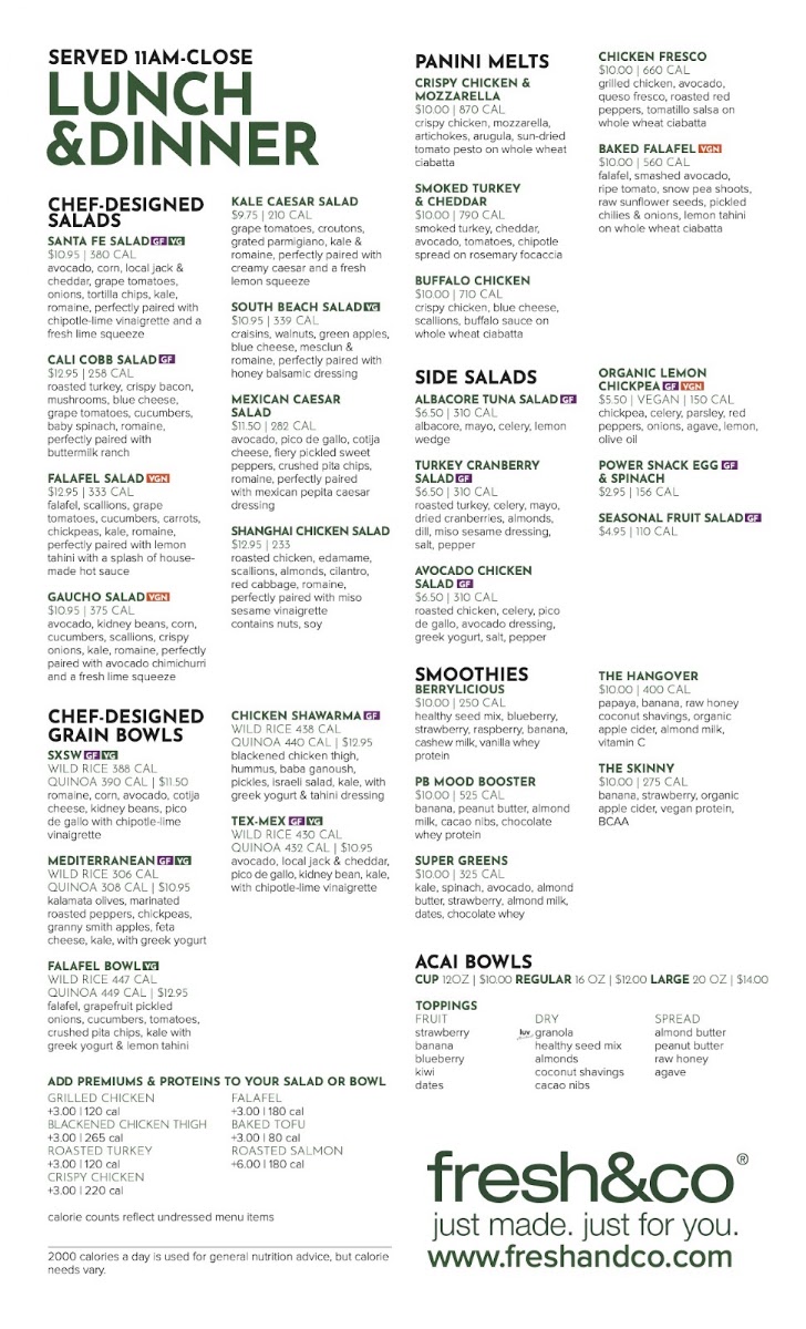 Fresh&co Menu Photo 2