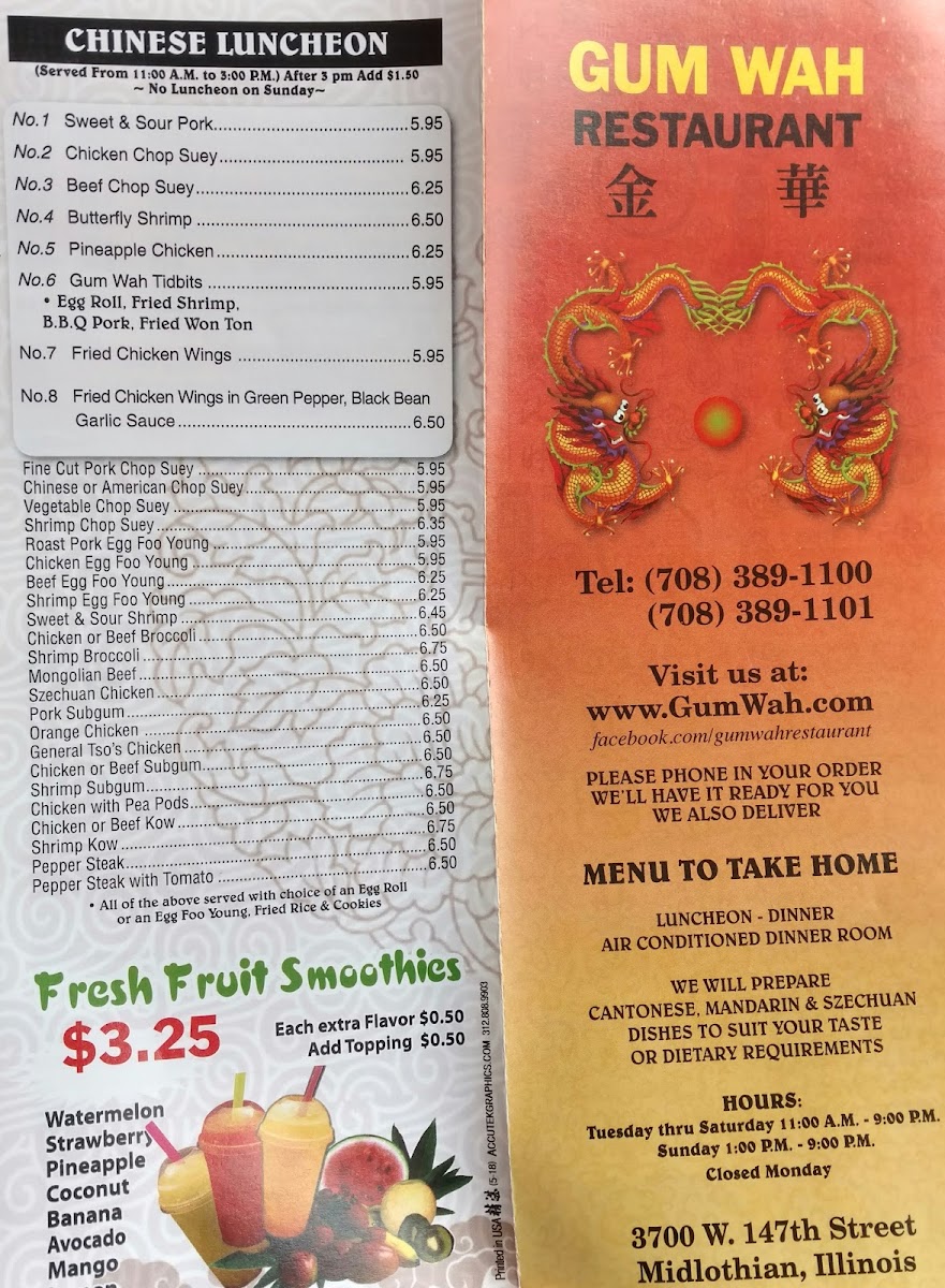 Gum Wah Restaurant MenuMenu Photo 10