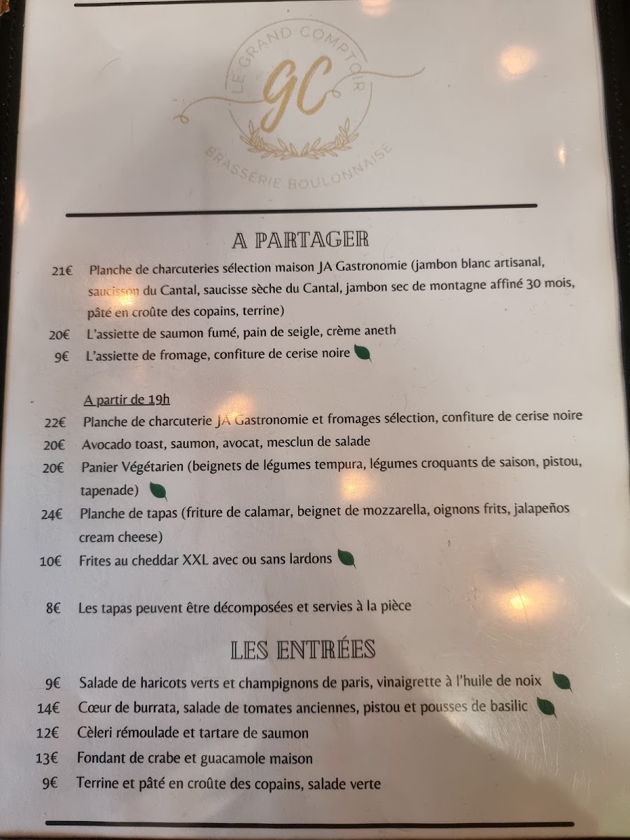 Le Grand Comptoir De Boulogne MenuMenu Photo 9