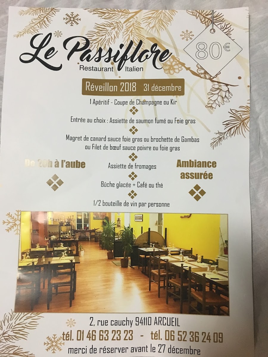 Le Passiflore Menu Menu Photo 4