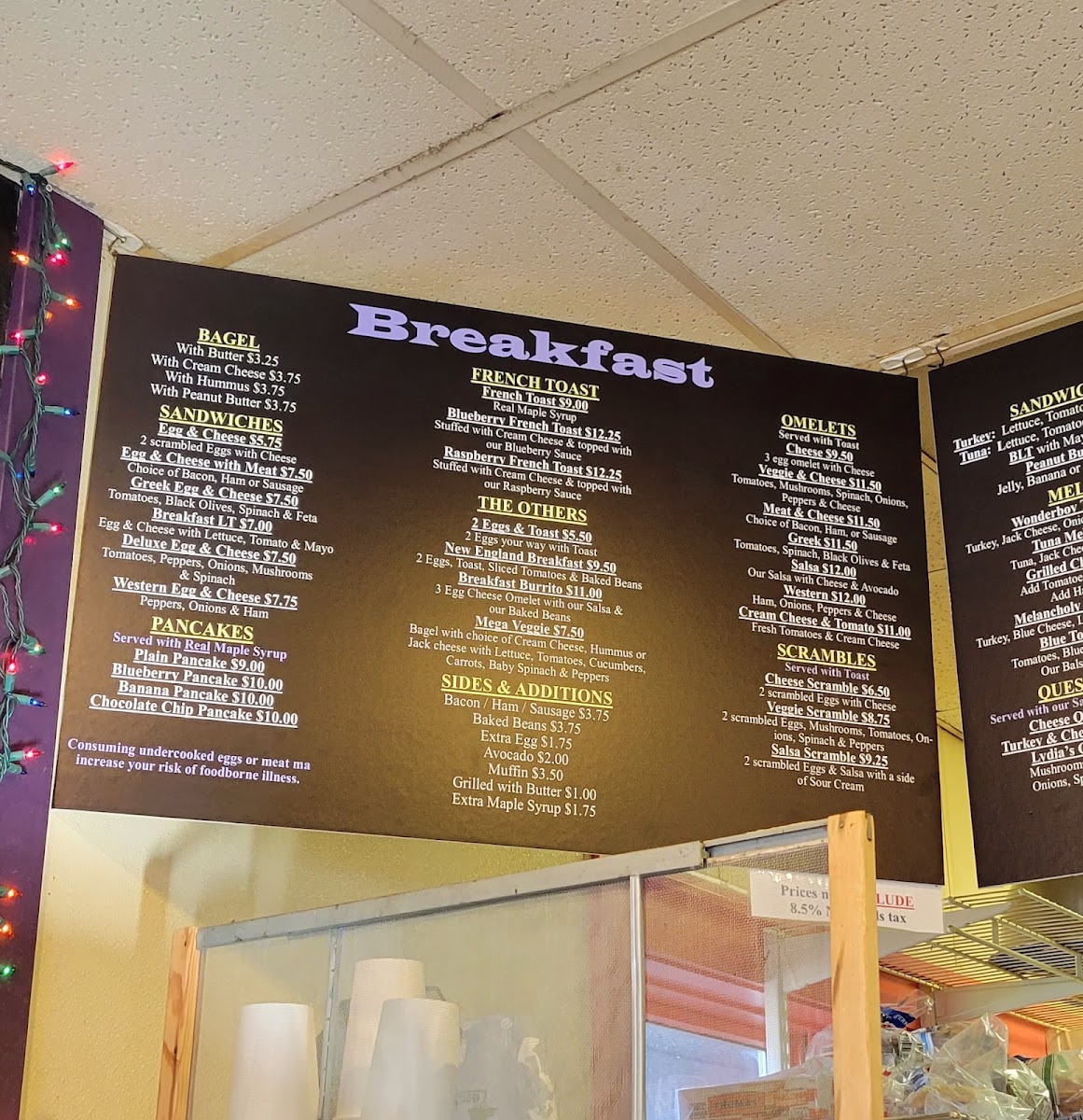 Lydia's Cafe Menu Menu Photo 1