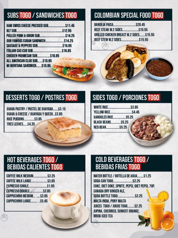 Mi Montaña Restaurant Menu Photo 1