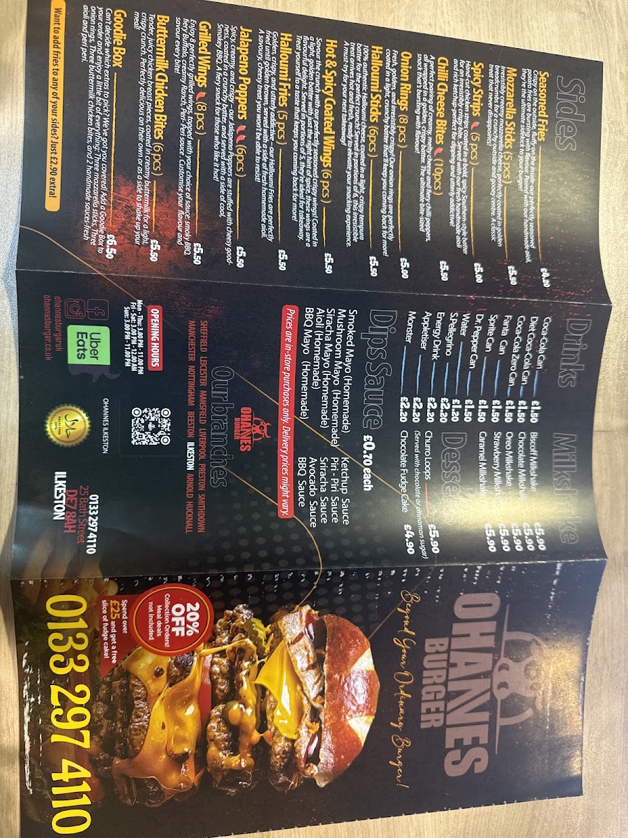 Ohannes Burgers Menu Photo 2