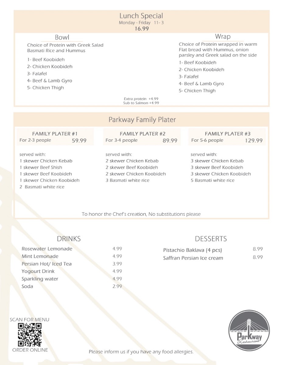 Parkway Kebab & Grill Menu Photo 2