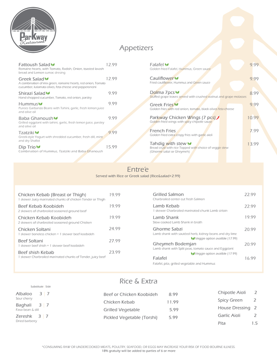Parkway Kebab & Grill Menu Photo 4