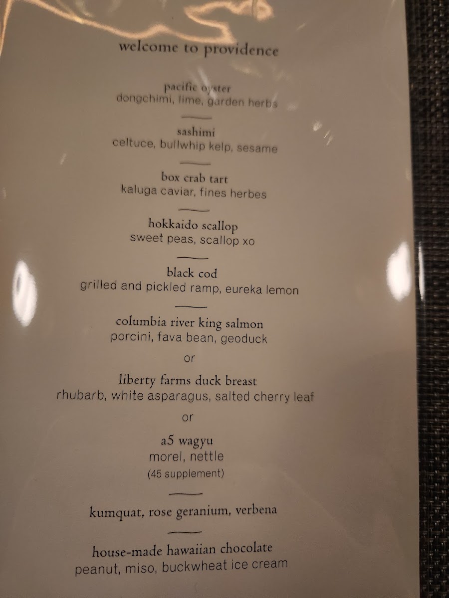 Providence MenuMenu Photo 10