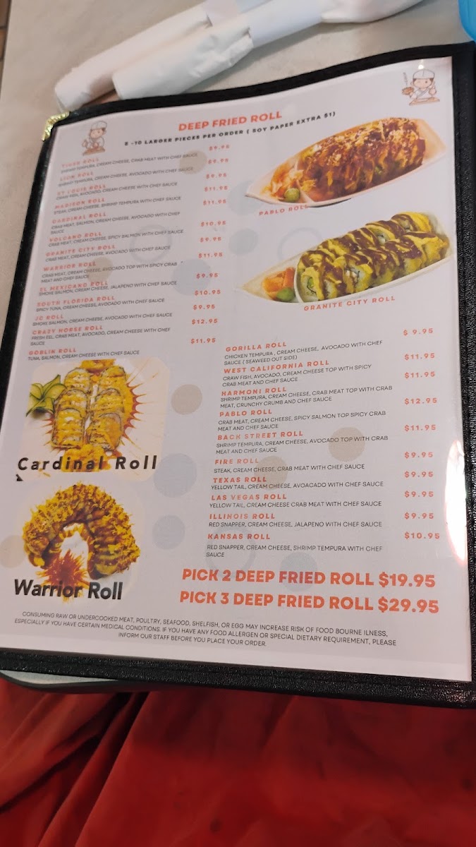 Pusaka Granite City Hibachi, Sushi & Ramen Menu Photo 3