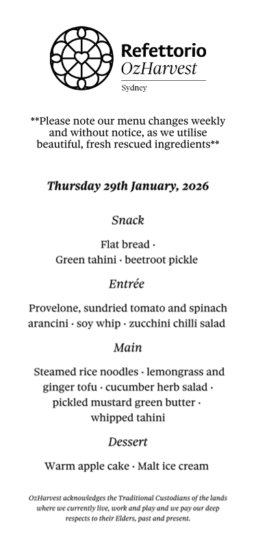 Refettorio Ozharvest Sydney Menu Photo 3