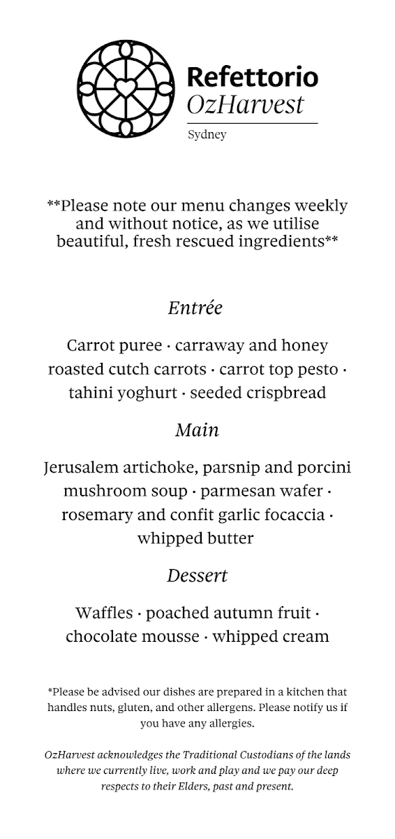 Refettorio Ozharvest Sydney Menu Photo 4