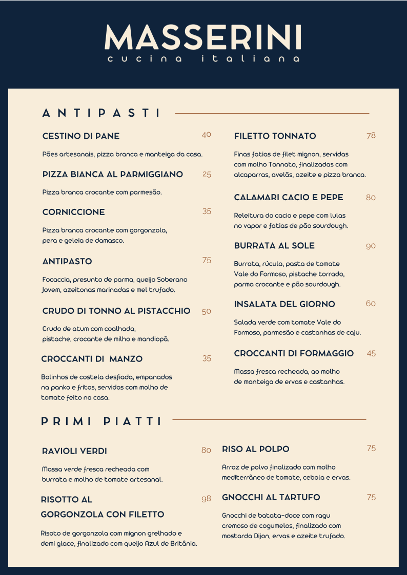 Restaurante Masserini Osteria Di Mare Menu Photo 1