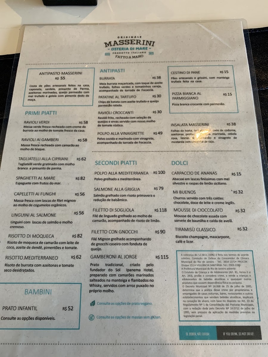 Restaurante Masserini Osteria Di Mare MenuMenu Photo 9