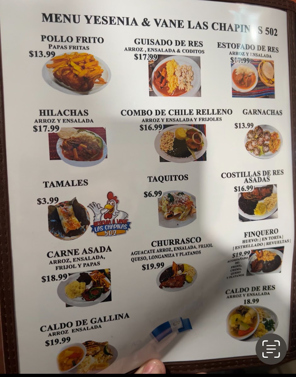 Restaurante Yesenia & Vane Las Chapinas Menu Photo 2