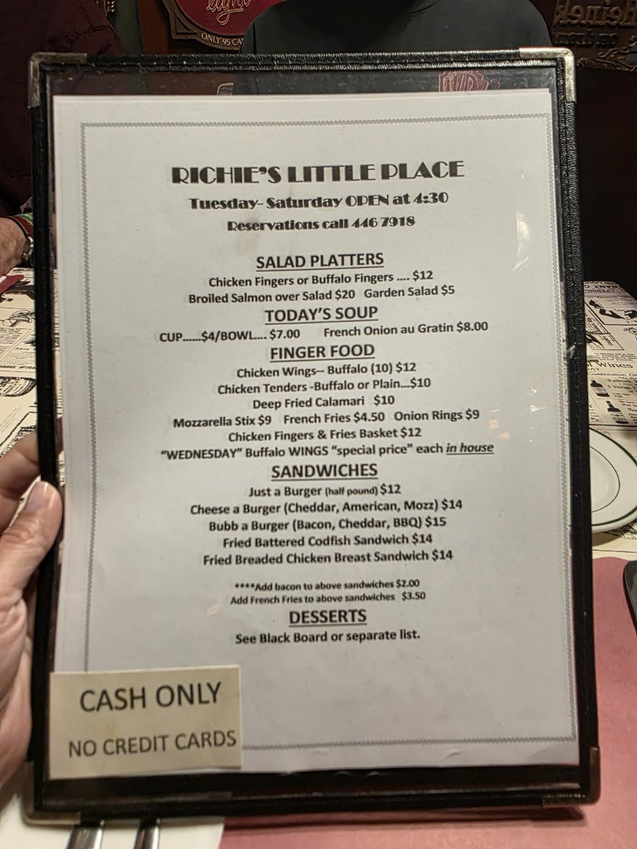 Richie's Little Place Menu Photo 2