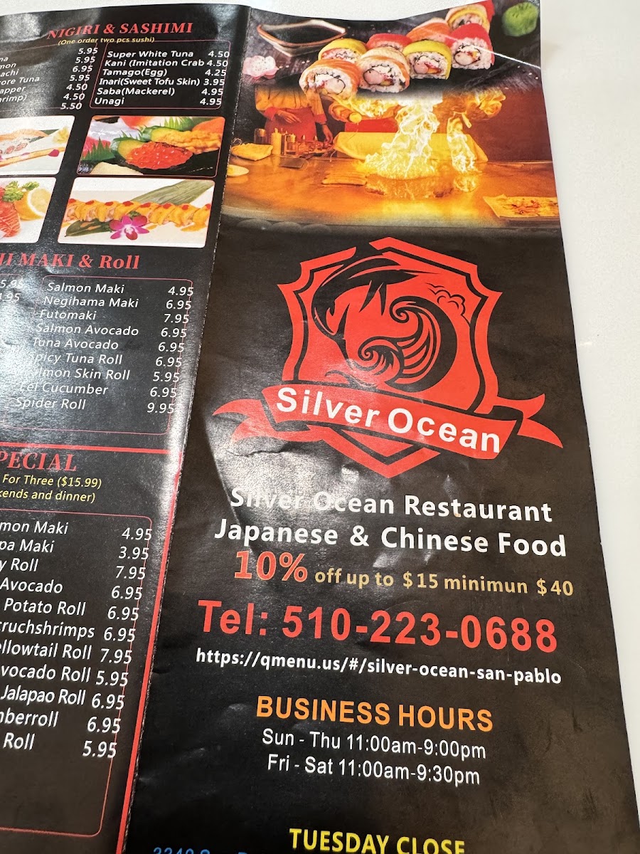 Silver Ocean Restaurant MenuMenu Photo 6