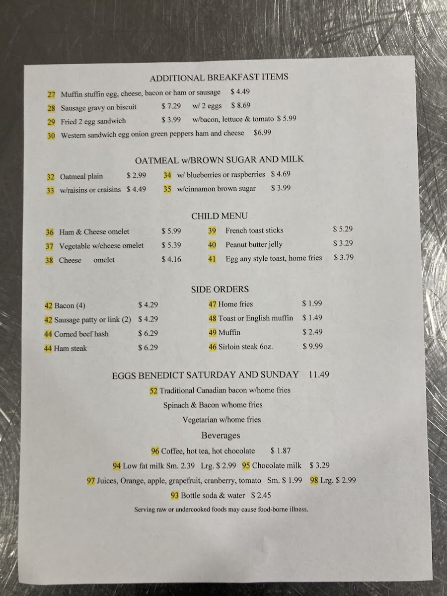 Sue's Cobscook Bay Cafe Menu Menu Photo 4