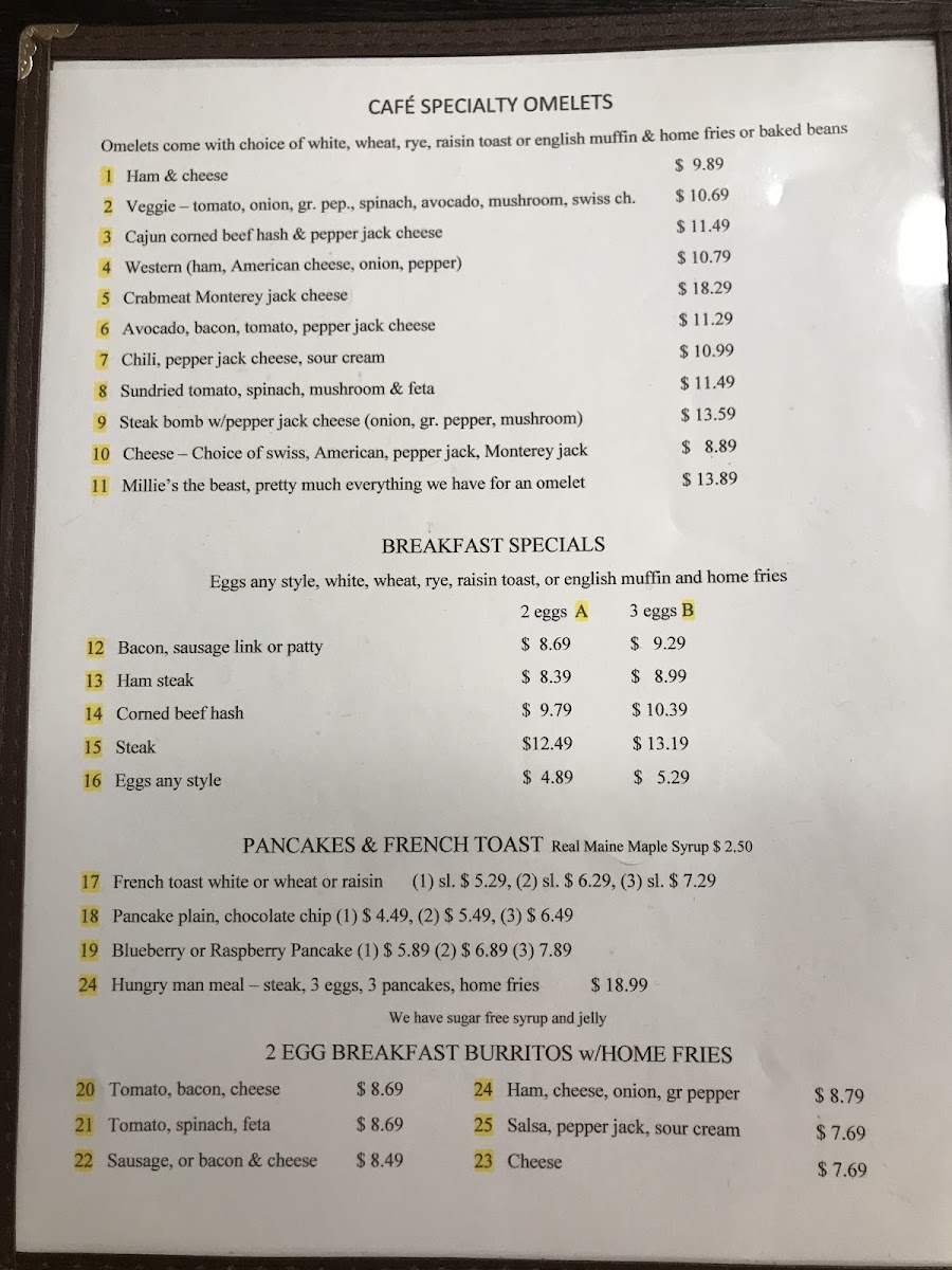 Sue's Cobscook Bay Cafe MenuMenu Photo 7